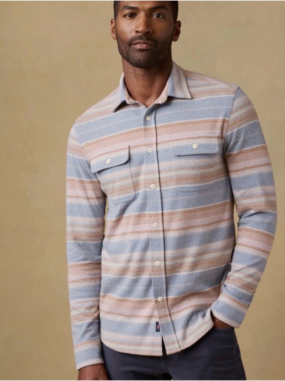 Faherty Legend Sweater Shirt-Isle Breeze